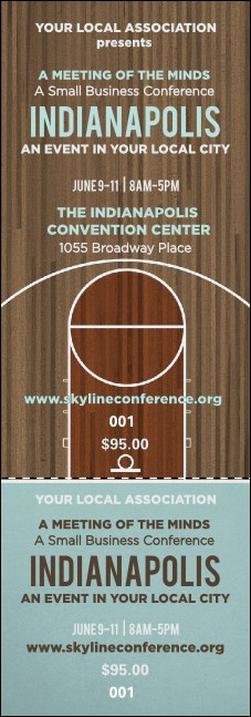 Indianapolis Basketball Event Ticket Product Front