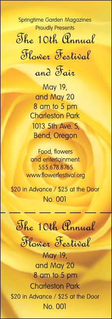 Yellow Rose Event Ticket