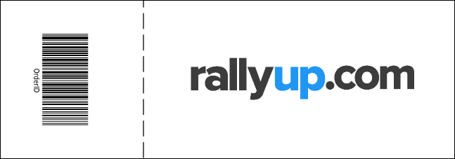 Blue and White General Admission Ticket Product Back