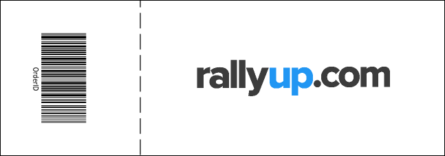 Green and White General Admission Ticket Product Back