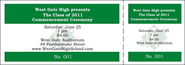 Graduation General Admission Ticket 005 Product Front