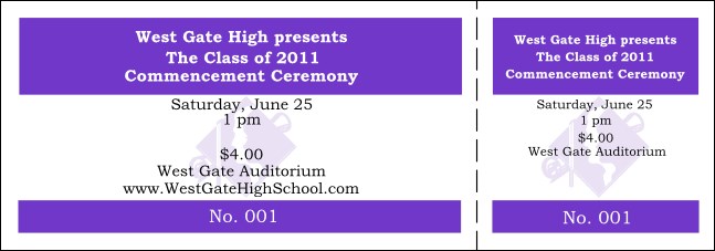 Graduation General Admission Ticket 006 Product Front
