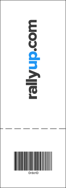 Christmas Angel General Admission Ticket with full bleed. Product Back