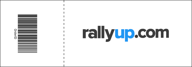 Red and Black General Admission Ticket Product Back