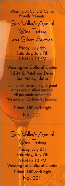 Wine Event Ticket 002 Product Front