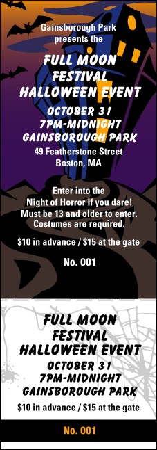 Halloween General Admission Ticket 005 Product Front