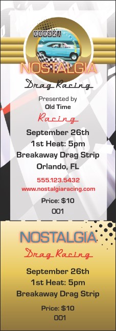 Drag Racing General Admission Ticket Product Front