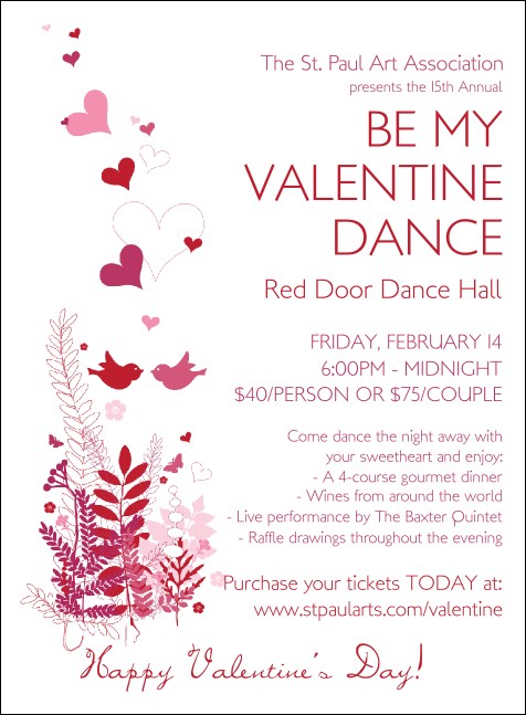 Valentine Love Birds Invitation Product Front