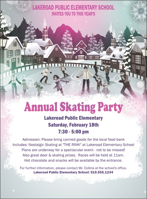 Skating Party Invitation Product Front
