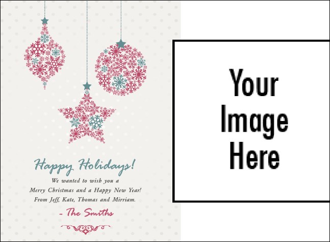 Snowflake Ornament Picture Invitation Product Front