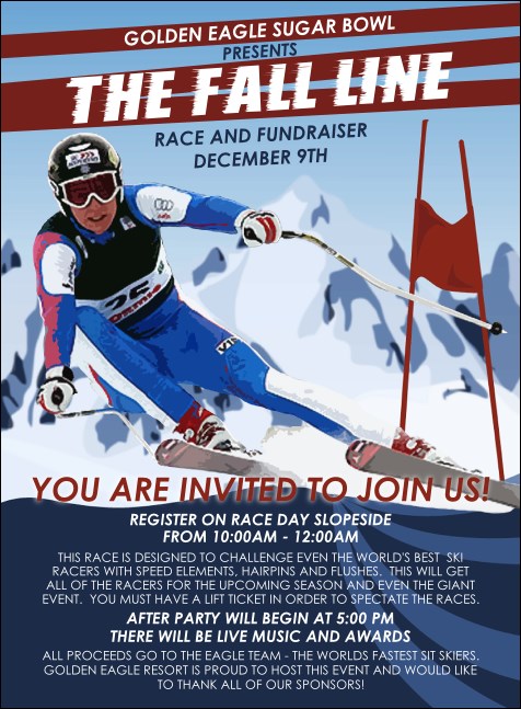Ski Race Invitation Product Front