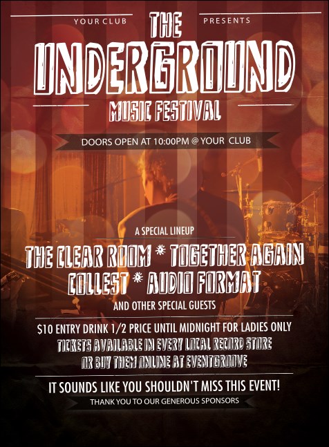 Alternative Music Invitation Product Front