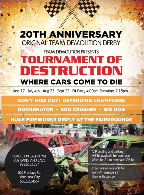 Crash Zone Invitation Product Front