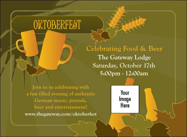 Oktoberfest Green Invitation