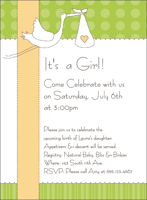 Baby Shower Invite 003 Product Front
