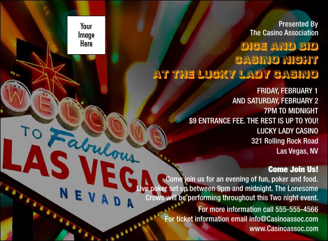Las Vegas Casino Invitation Product Front