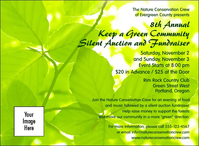 Nature Series - Green Leaves Invitation Product Front