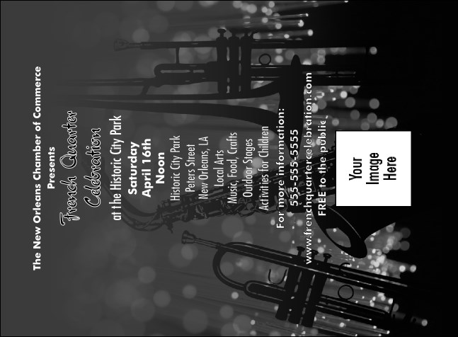 Jazz Concert Invitation (Black and White) Product Front