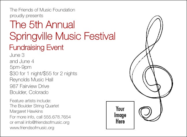Music Festival 1 Invitation Product Front