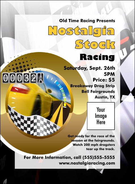 Stock Car Racing Invitation