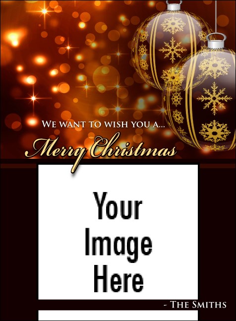 Golden Ornament Greeting Card Product Front