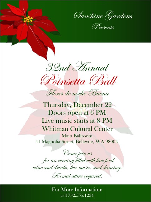 Christmas Poinsettia Flyer 002 Product Front