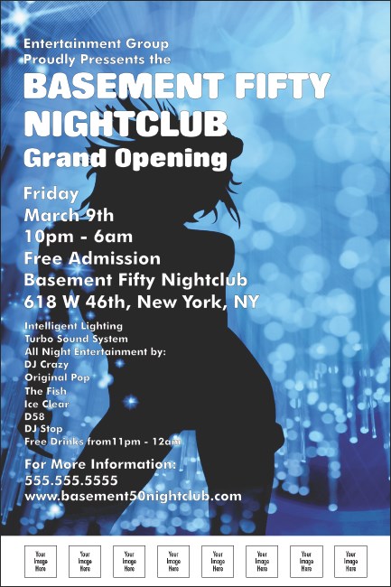 Nightclub Blue Poster