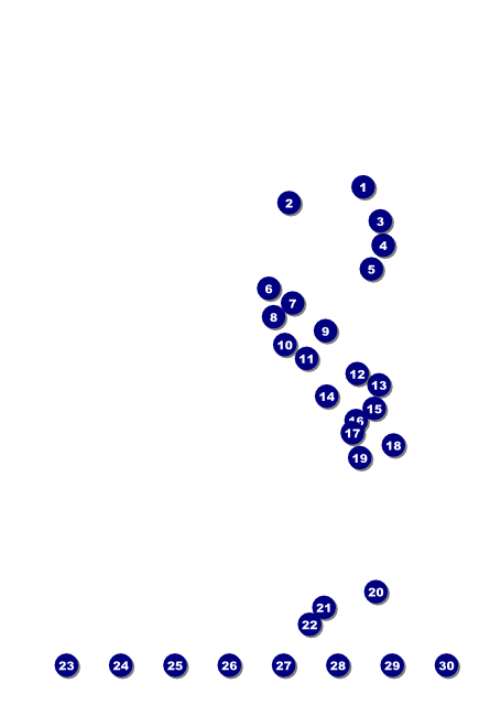 California Poster (Blue and Salmon) Front Field Markers