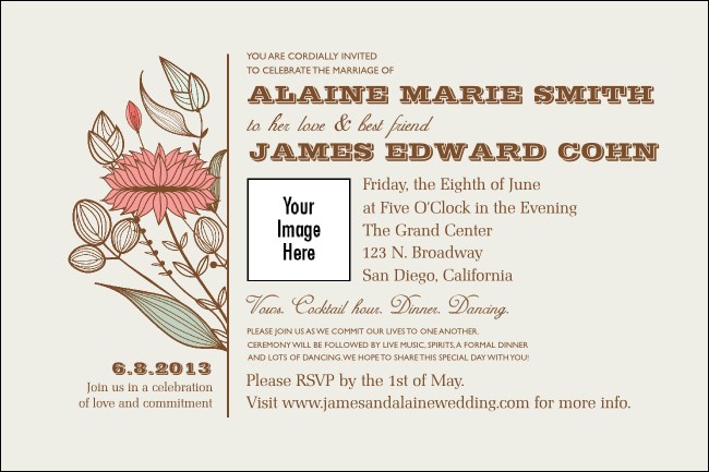 Wedding Flower Motif Image Poster Product Front
