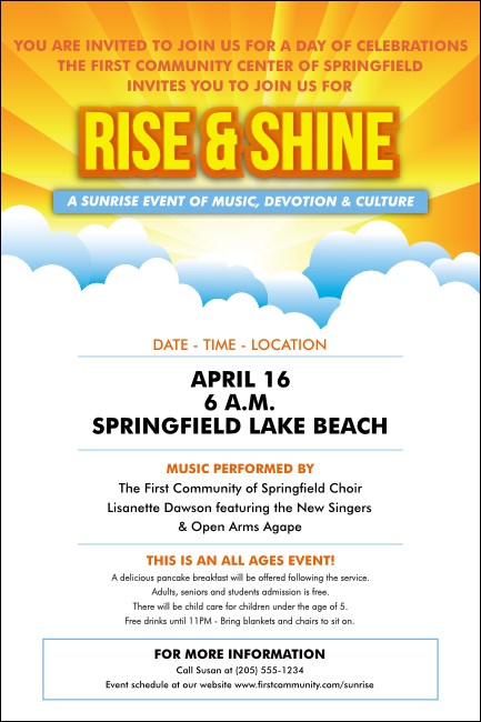 Sunrise Clouds Poster Product Front