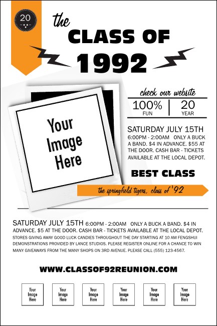 Class Reunion Mascot Orange Poster