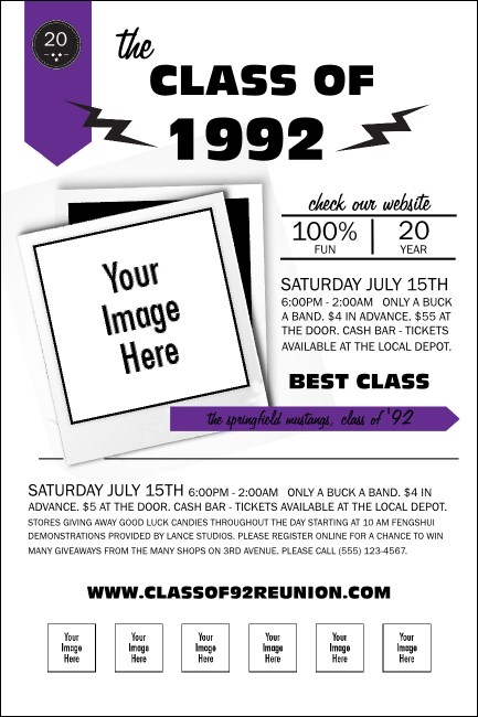 Class Reunion Mascot Purple Poster
