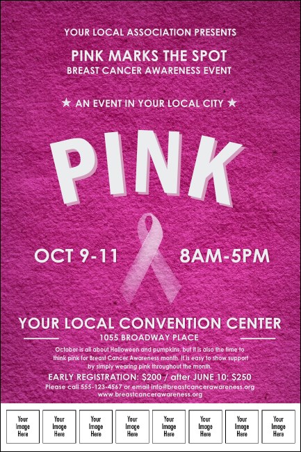 Breast Cancer Pink Ribbon Logo Poster Product Front