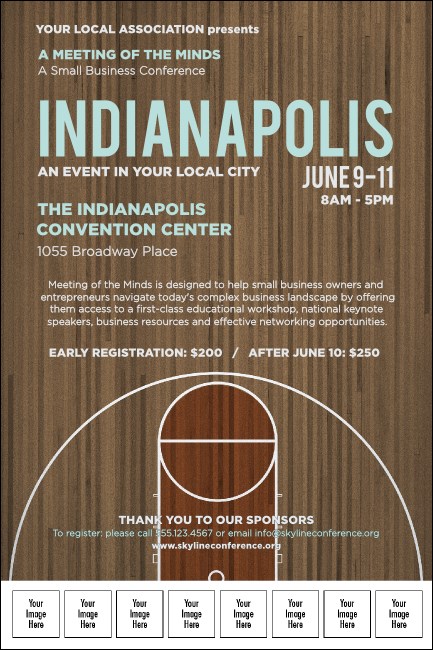 Indianapolis Basketball Logo Poster Product Front