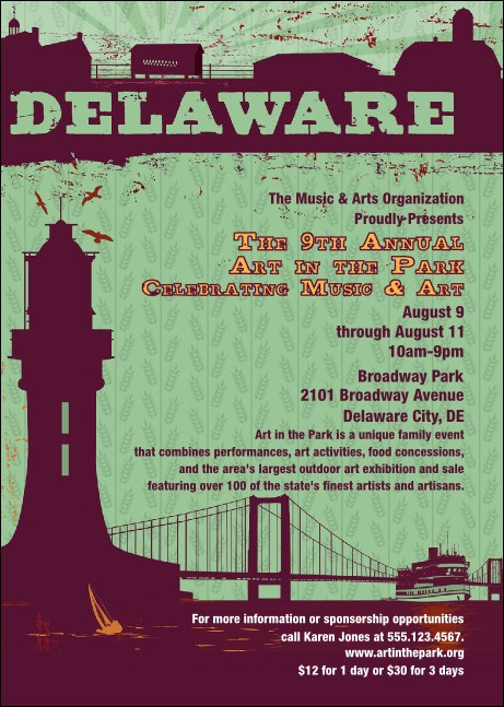 Delaware Postcard Product Front