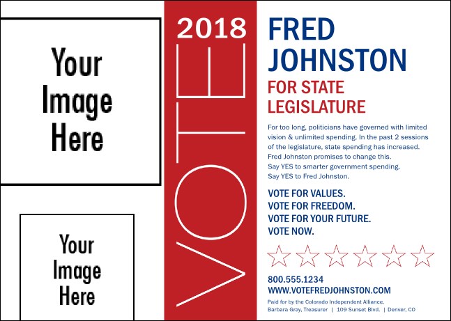 Modern Vote Postcard Product Front