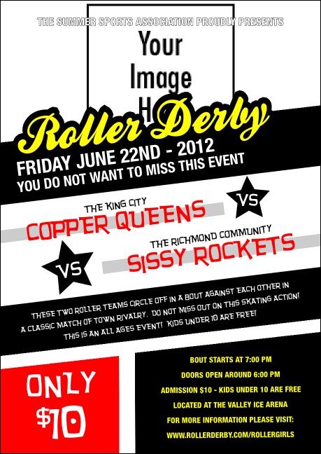 Roller Derby Passing Star Postcard Product Front