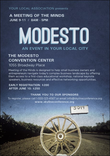Modesto Postcard Product Front