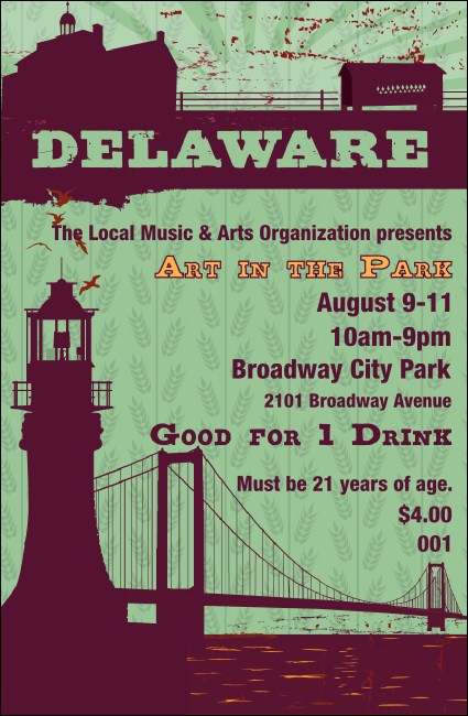 Delaware Drink Ticket Product Front