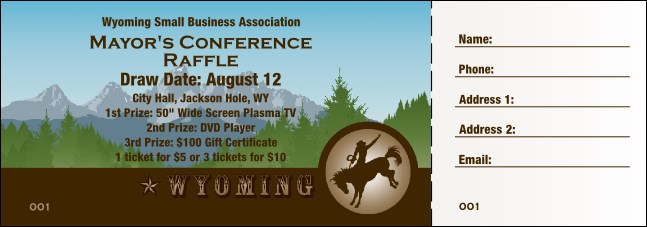 Wyoming Raffle Ticket