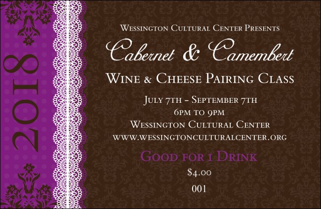 Year Fancy Drink Ticket Product Front