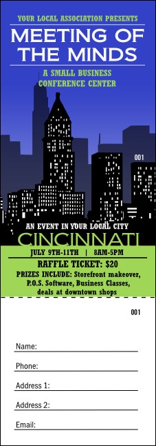 Cincinnati Skyline Raffle Ticket Product Front