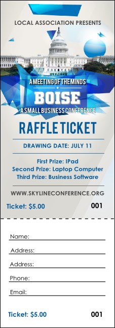 Boise Raffle Ticket Product Front