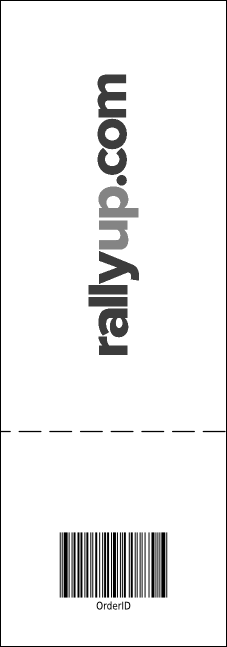 Your Image Raffle Ticket 001 (Black & White) Product Back