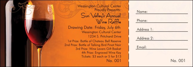 Wine Raffle Ticket Product Front