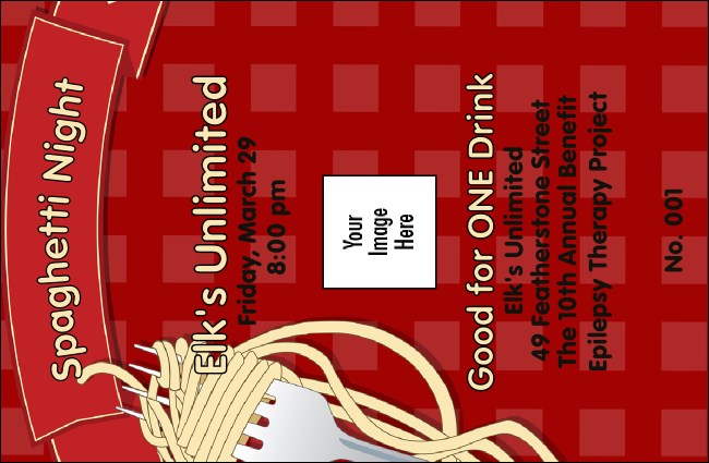 Spahgetti Drink Ticket Product Front