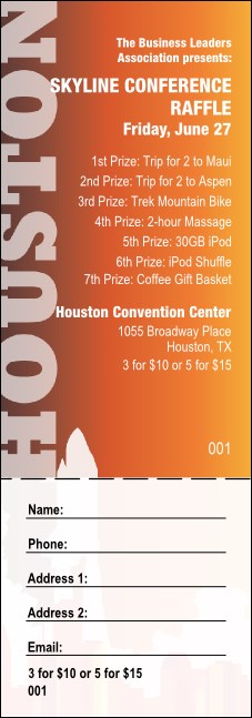 Houston Raffle Ticket