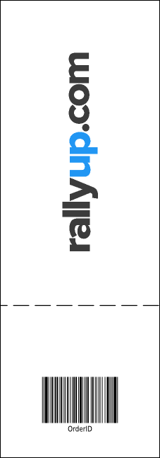 Your Image Raffle Ticket 001 (Blue) Product Back