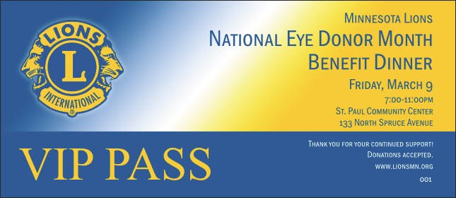 Lions Clubs International VIP Pass 002 Product Front