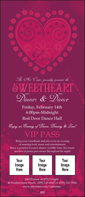 Valentine Heart VIP Pass Product Front